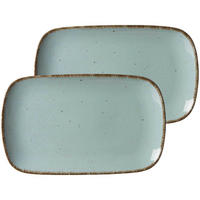 PLATTEN Casa Blau 33 x 20 cm 2er Set - Blau, Keramik (20/3/33cm) - Ritzenhoff Breker