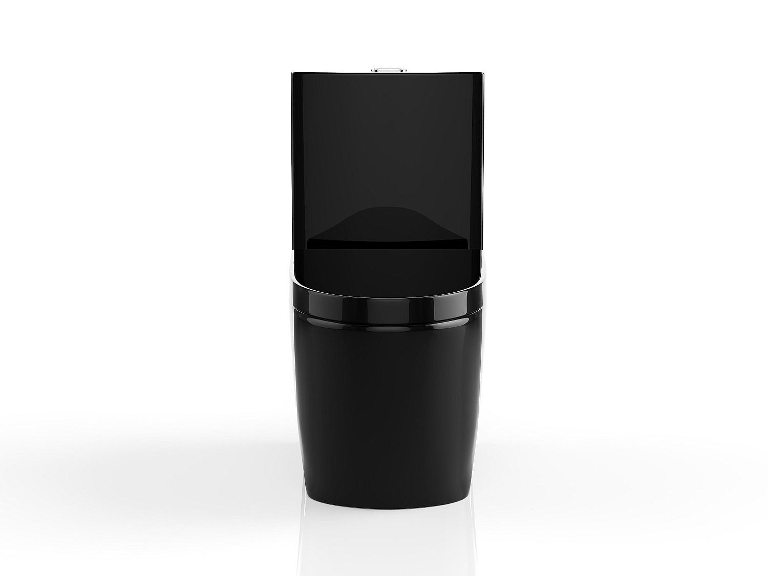 STAND WC - 39 cm x 69 cm - keramik - schwarz Nagilam - Schwarz Hochglanz, Keramik (39/78.5/69cm) - Vente-Unique