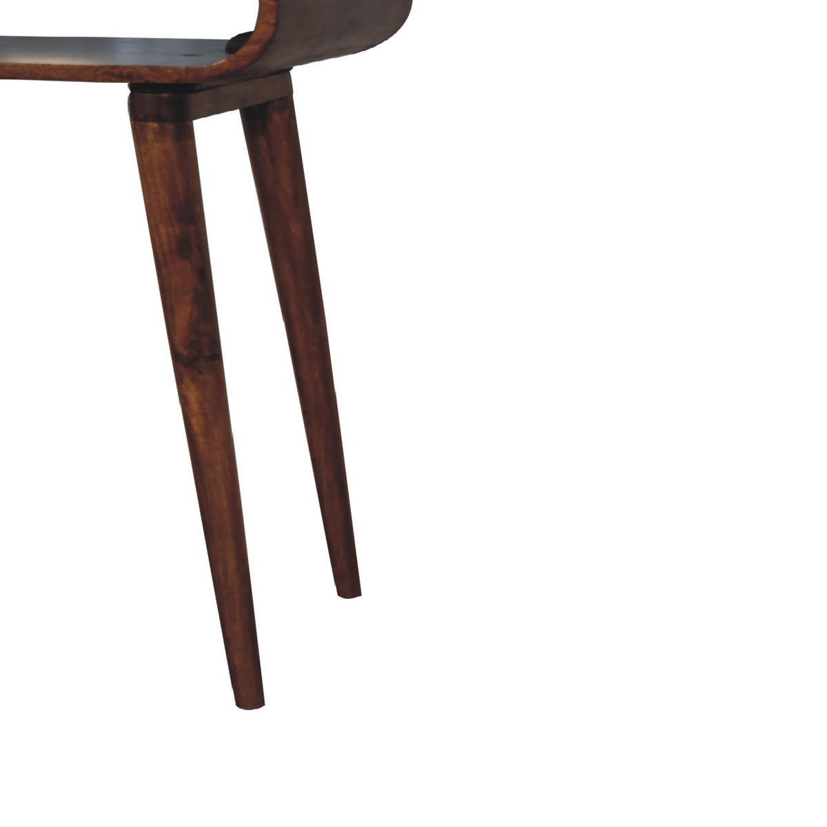KONSOLENTISCH aus 100% massivem Mangoholz - Kastanienfarben/Messingfarben, Holz/Metall (35/90/80cm) - Artisan Furniture
