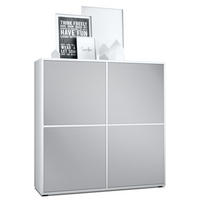 HIGHBOARD Cuba Türen in Hellgrau seidenmatt - Greige, Holzwerkstoff (104/105.5/35.5cm) - Vladon