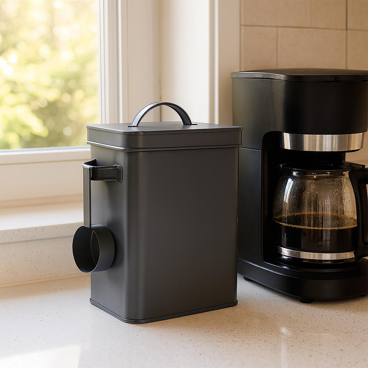 METALLBOX - Anthrazit, Kunststoff/Metall (24.5/27.5/16cm) - Relaxdays