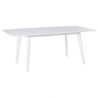 ESSTISCH 150-195/90/75 cm Weiß Rechteckig Sanford - Weiß, Holzwerkstoff (195/90/75cm) - Beliani