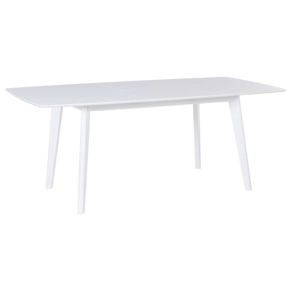 ESSTISCH 150-195/90/75 cm Weiß Rechteckig Sanford - Weiß, Holzwerkstoff (195/90/75cm) - Beliani
