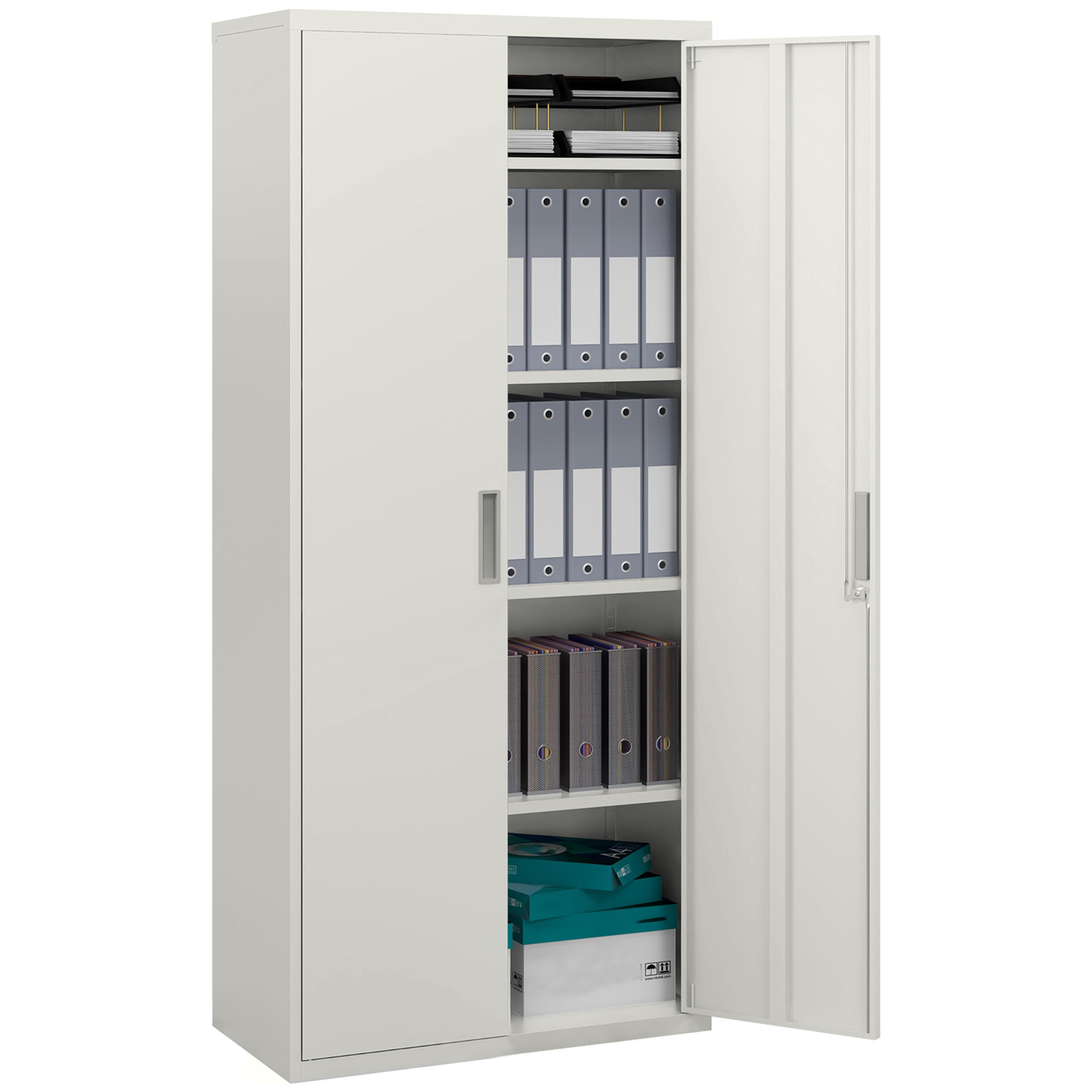 ComfortXL Aktenschrank Weiß 40x180x80 cm