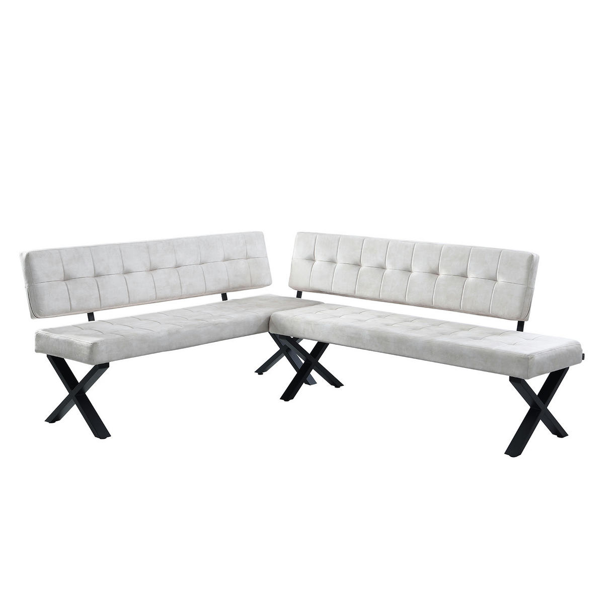 SITZBANK KAREN - Grau, Metall (160/48/56cm) - B&D Home