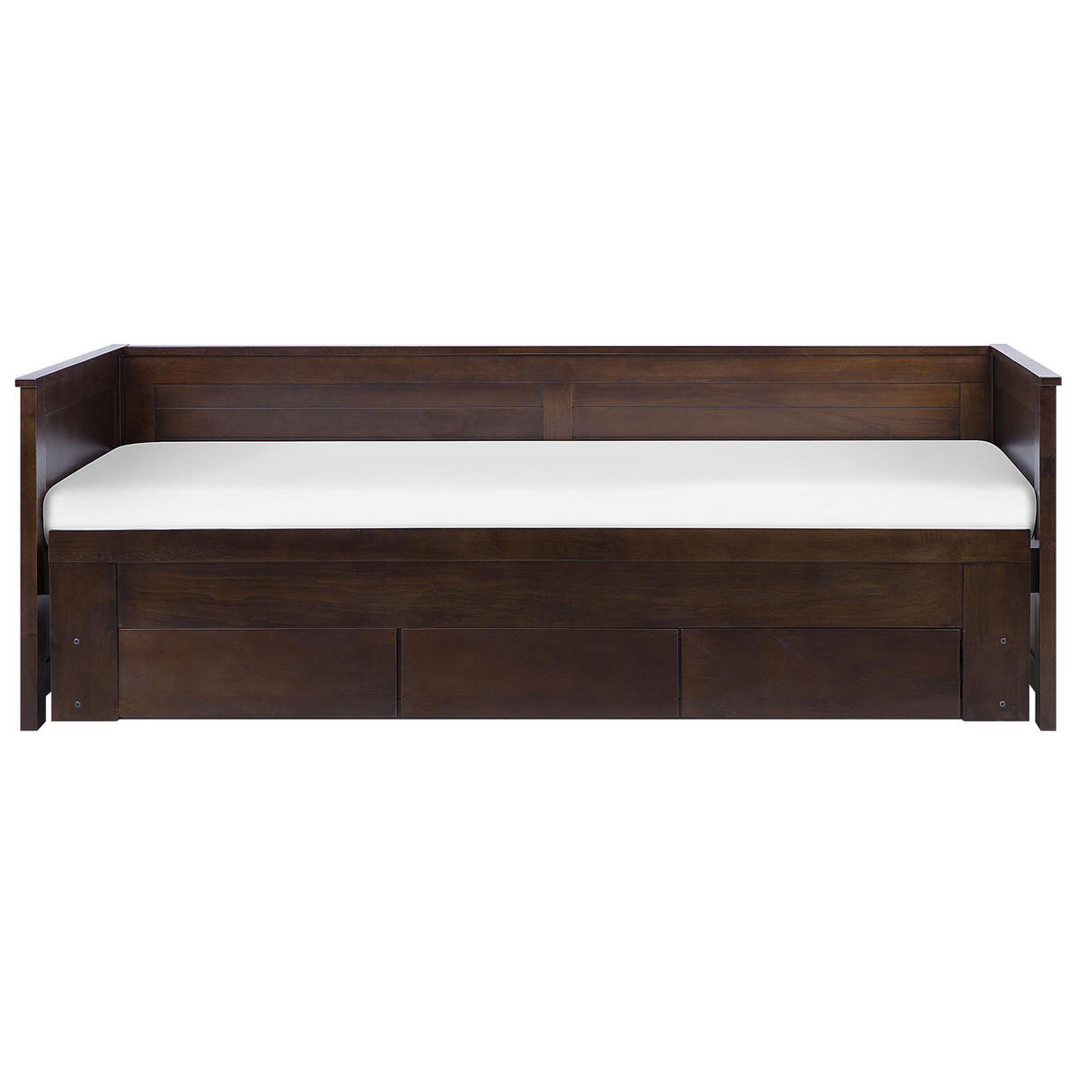 TAGESBETT 90/200cm Dunkelbraun Cahors - Dunkelbraun, Holz (90/200cm) - Beliani