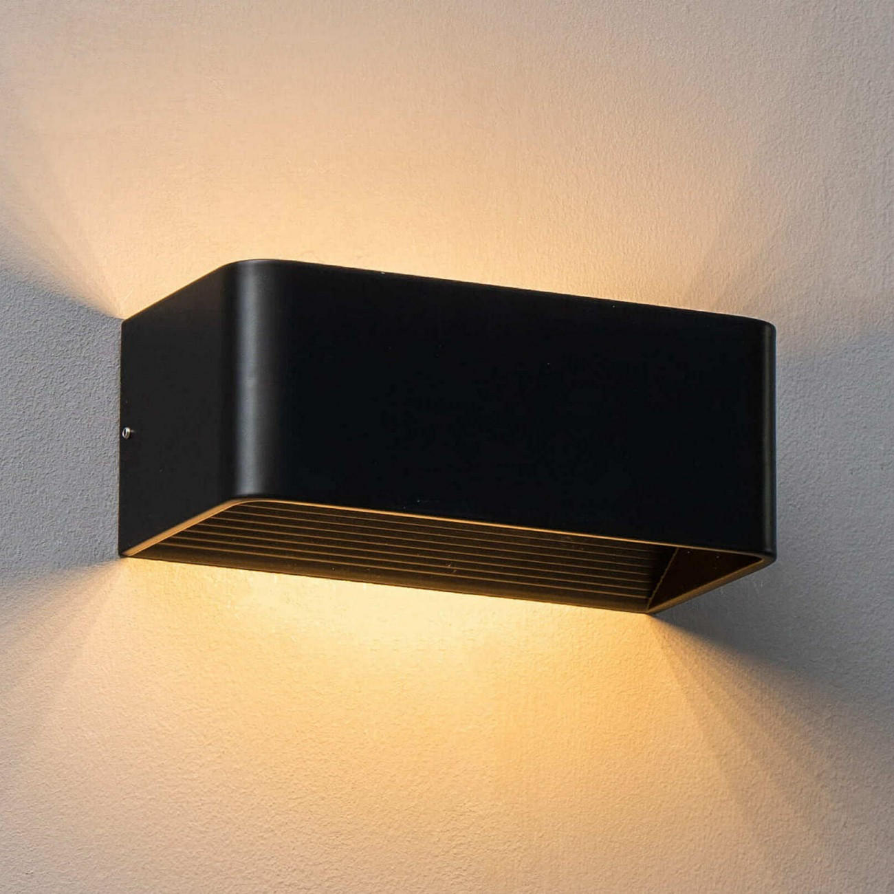 WANDLEUCHTE Quadra, Schwarz, 20cm - Schwarz, Metall (10/8/20cm) - KOSILUM