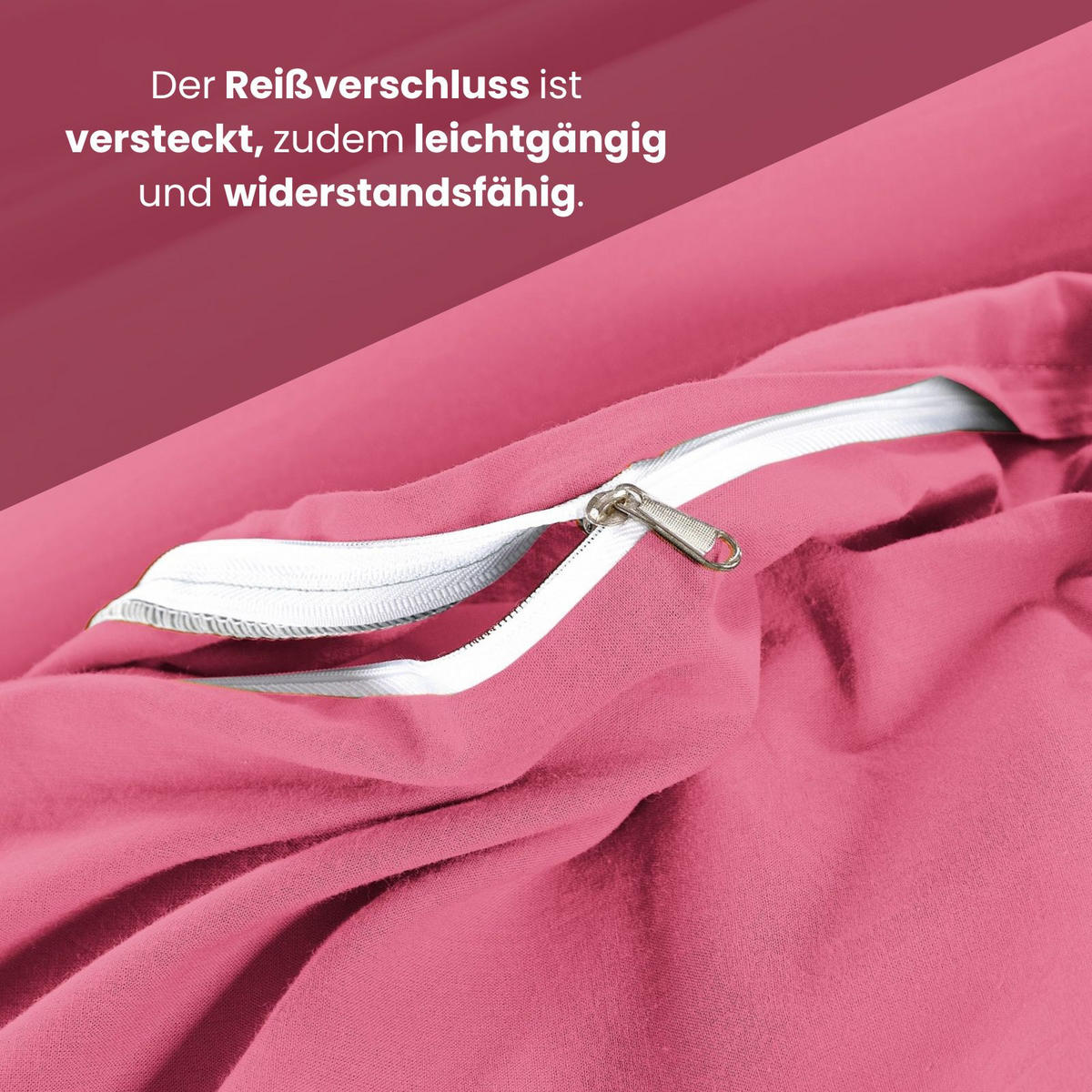 BETTWÄSCHE Stone Washed pink 155/220 cm 100% Baumwolle Used-Effekt mit Stehsaum - Pink, Textil (155/220cm) - wometo
