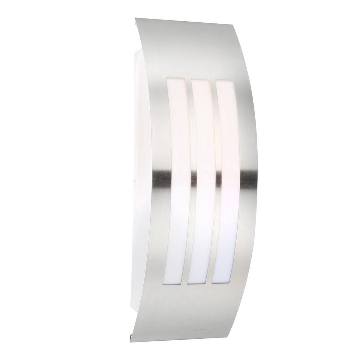 WANDLEUCHTE CORNUS Edelstahl Silber opal 2er Set - Silberfarben, Metall (10/32/9cm) - Globo Lighting