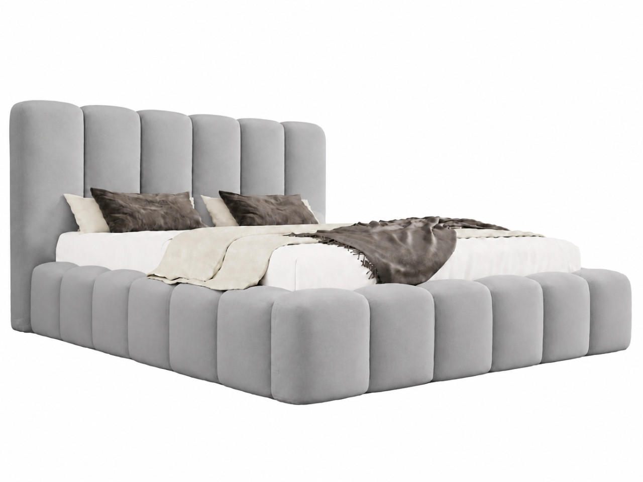 Emlar Home Polsterbett Grau 140x200 cm