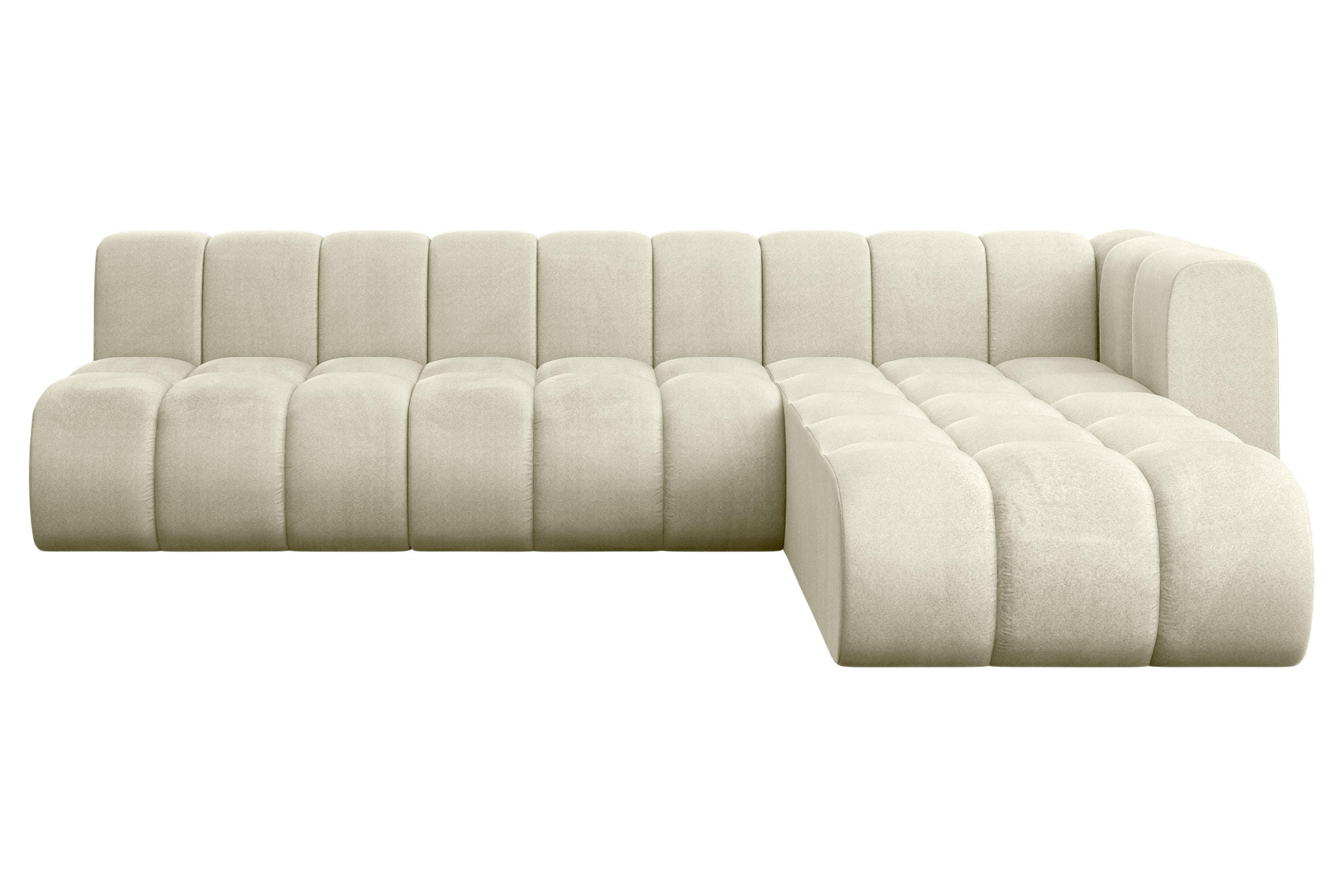 ECKSOFA modulares Sofa Darnel-L2 - 296x177x70 cm Beige - Beige, Holzwerkstoff/Textil (296/177cm) - ALTDECOR