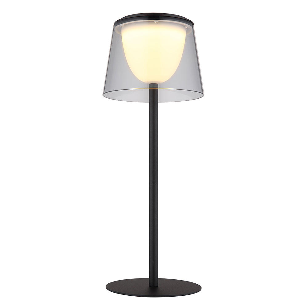 LED TISCHLEUCHTE Metall Schwarz - Schwarz, Metall (13/13/34cm) - Globo Lighting