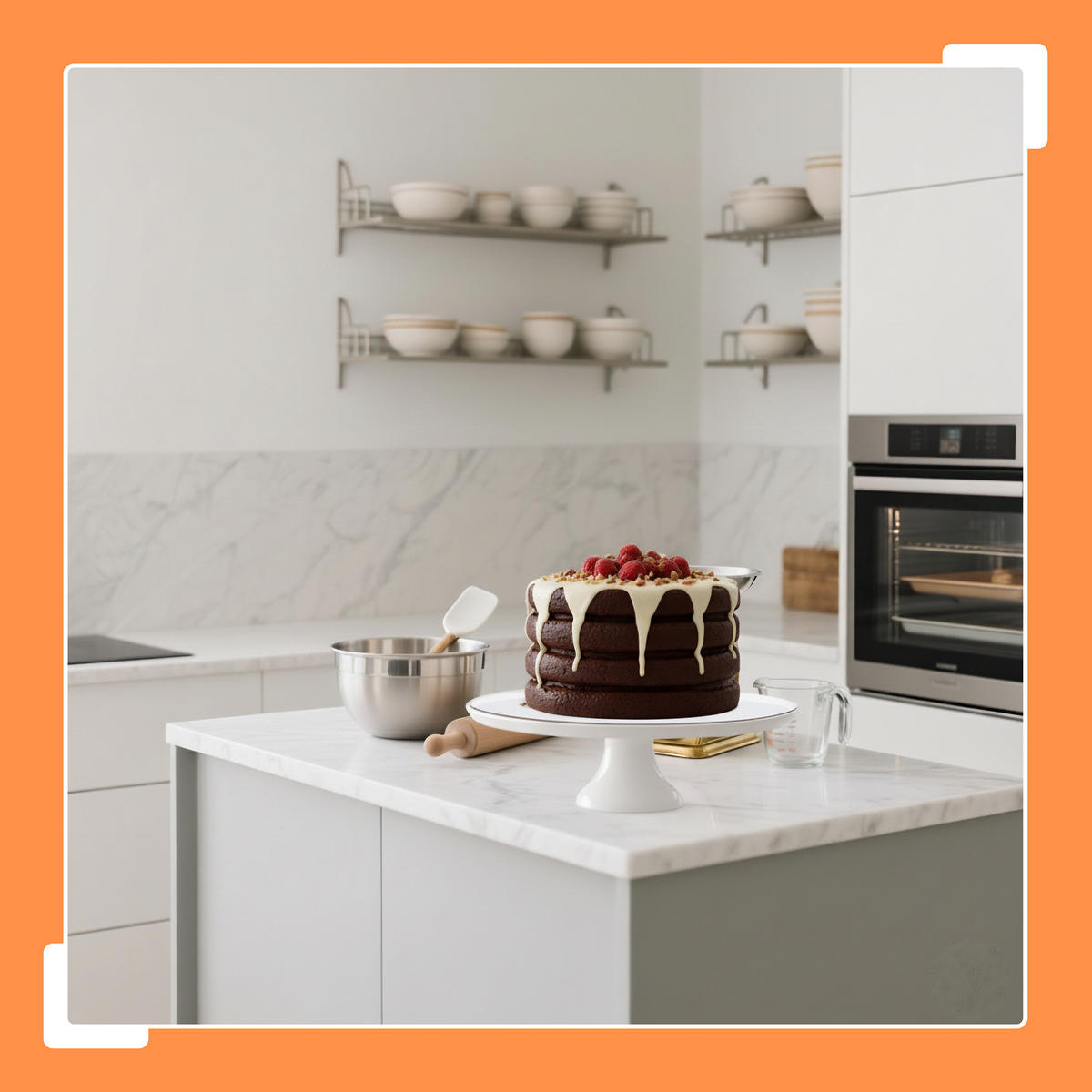 TORTENPLATTE - Weiß, Keramik (32/10/32cm) - Relaxdays