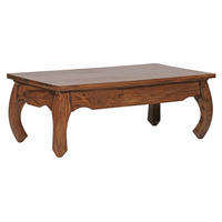 COUCHTISCH KANADA in Opium-Form aus Massivholz Akazie handgefertigt, Braun 110x60x40 cm - Braun, Holz (60/110/40cm) - KADIMA DESIGN