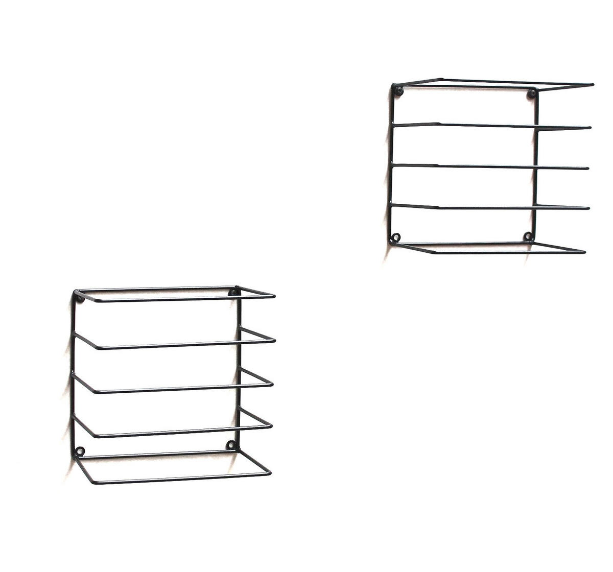 HANDTUCHHALTER Wandmontage 2er Set Metall Schwarz 20 cm - Schwarz, Metall (20/20/14.5cm) - DanDiBo