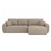 ECKSOFA Mit Schlaffunktion Und Bettkasten L-Form Ivo XL, Cordstoff Poso, Dunkelbeige, Rechts - Beige, Holz (280/142cm) - Kaiser Möbel