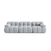 MODULARES-SOFA Bellis aus Samt hellblau 3 Sitzplätze - Hellblau, Textil (94/63/282cm) - Micadoni