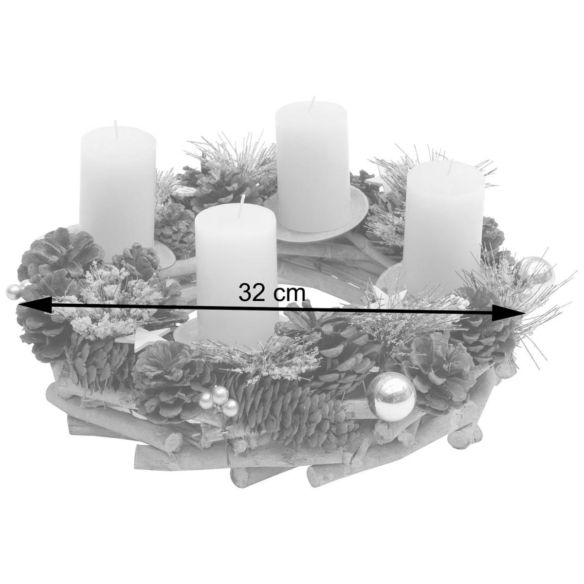 ADVENTSKRANZ Braun - Braun, Holz (18cm) - MCW