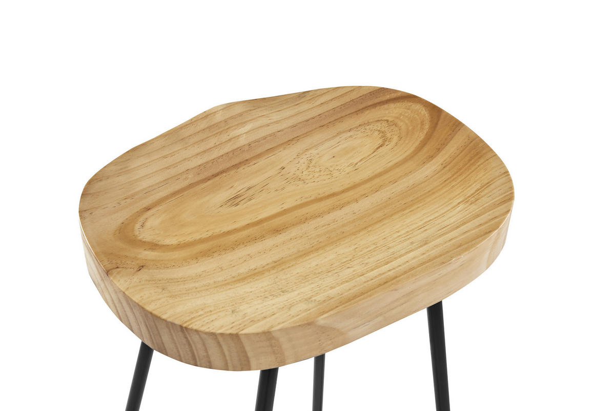 BARHOCKER 2er-Set Holz Braun - Braun, Holz (51/76/42cm) - Nordlys