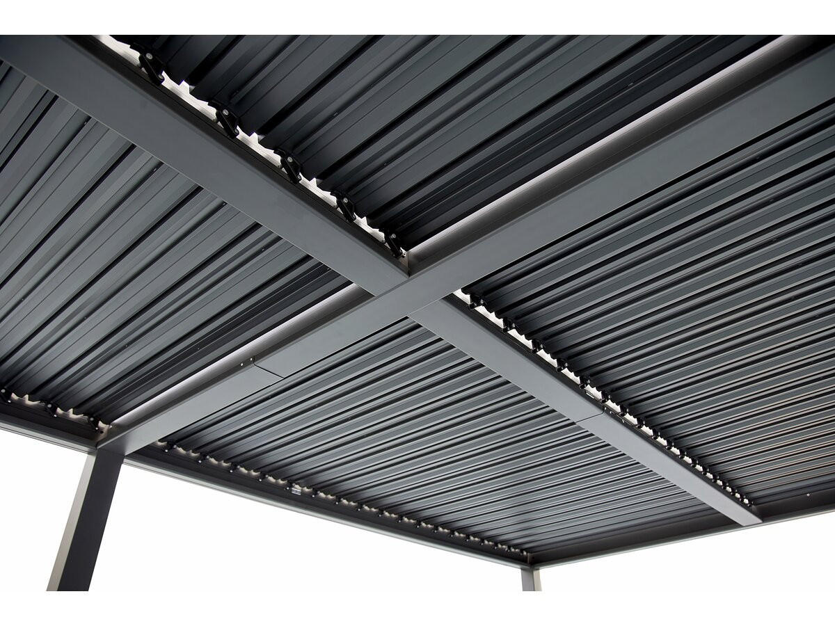 BIOKLIMATISCHE PERGOLA kensington Grau - Grau, Metall (299/220/588cm) - Habitat Garten