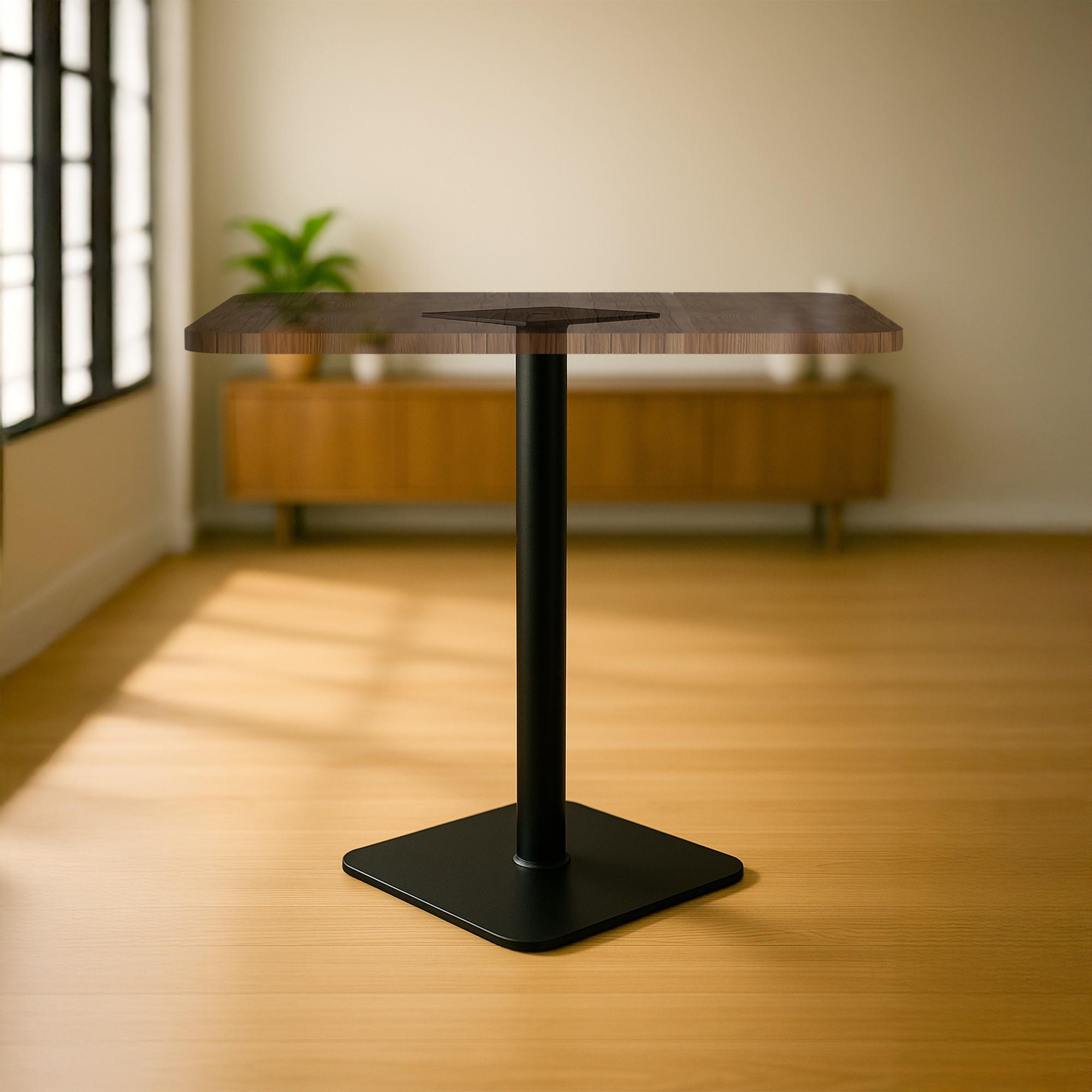 TISCHBEIN eckig 45/45/73 cm Metall Schwarz - Schwarz, Metall (45/73/45cm) - CLP