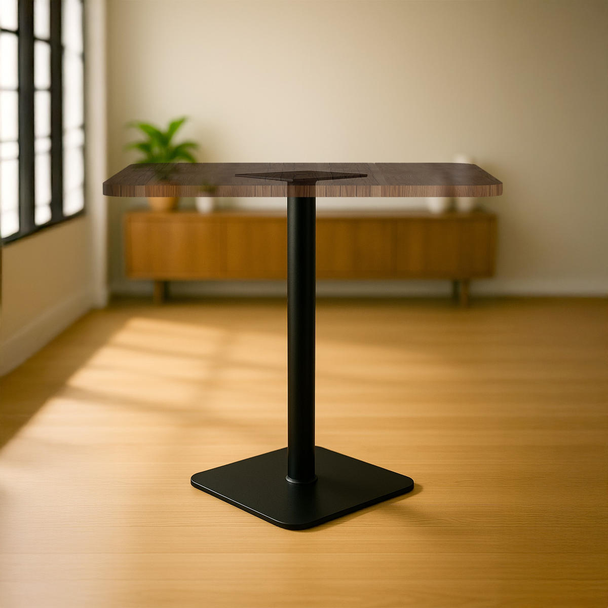 TISCHBEIN eckig 45/45/73 cm Metall Schwarz - Schwarz, Metall (45/73/45cm) - CLP