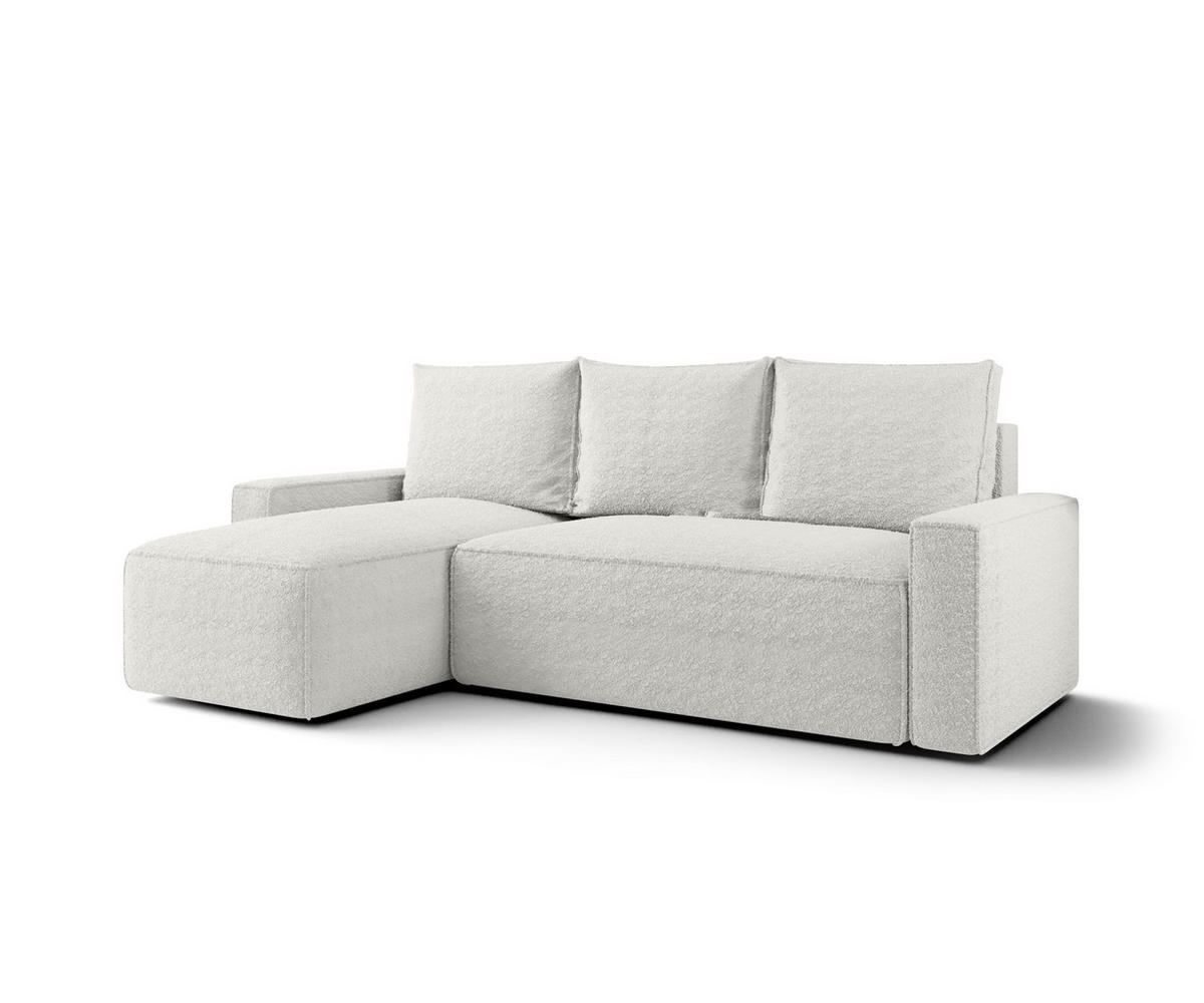 ECKSOFA mit Schlaffunktion SAVIO Quelle 01 Links - Weiß, Textil (232/140cm) - Bedante
