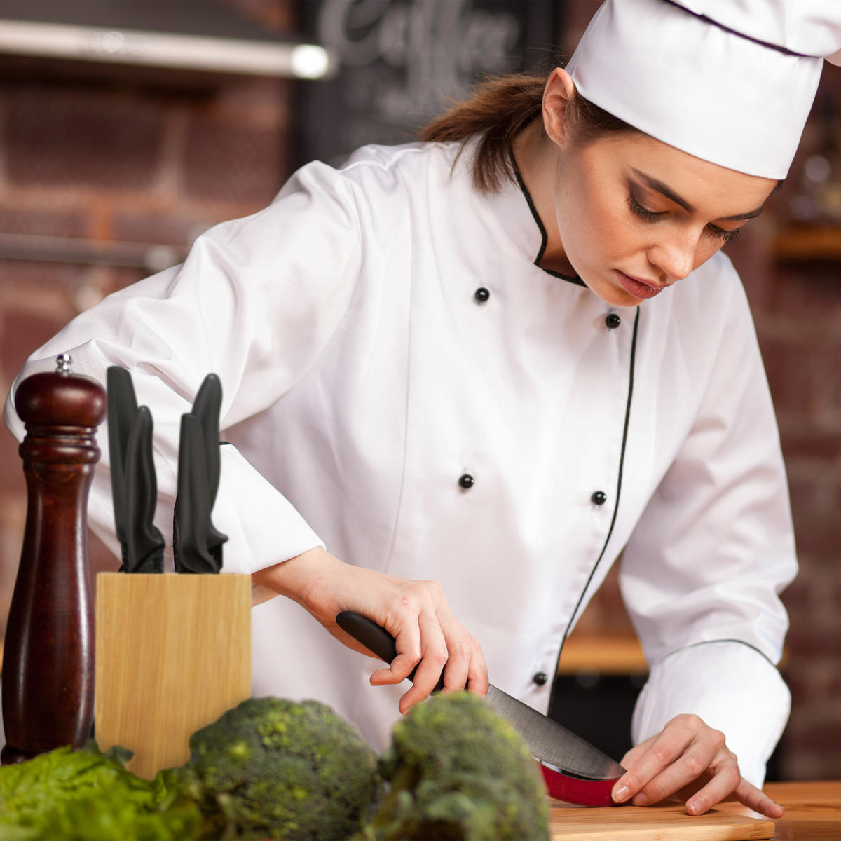 MESSERBLOCK - Hellbraun, Holz/Kunststoff (10.5/23/10.5cm) - Relaxdays