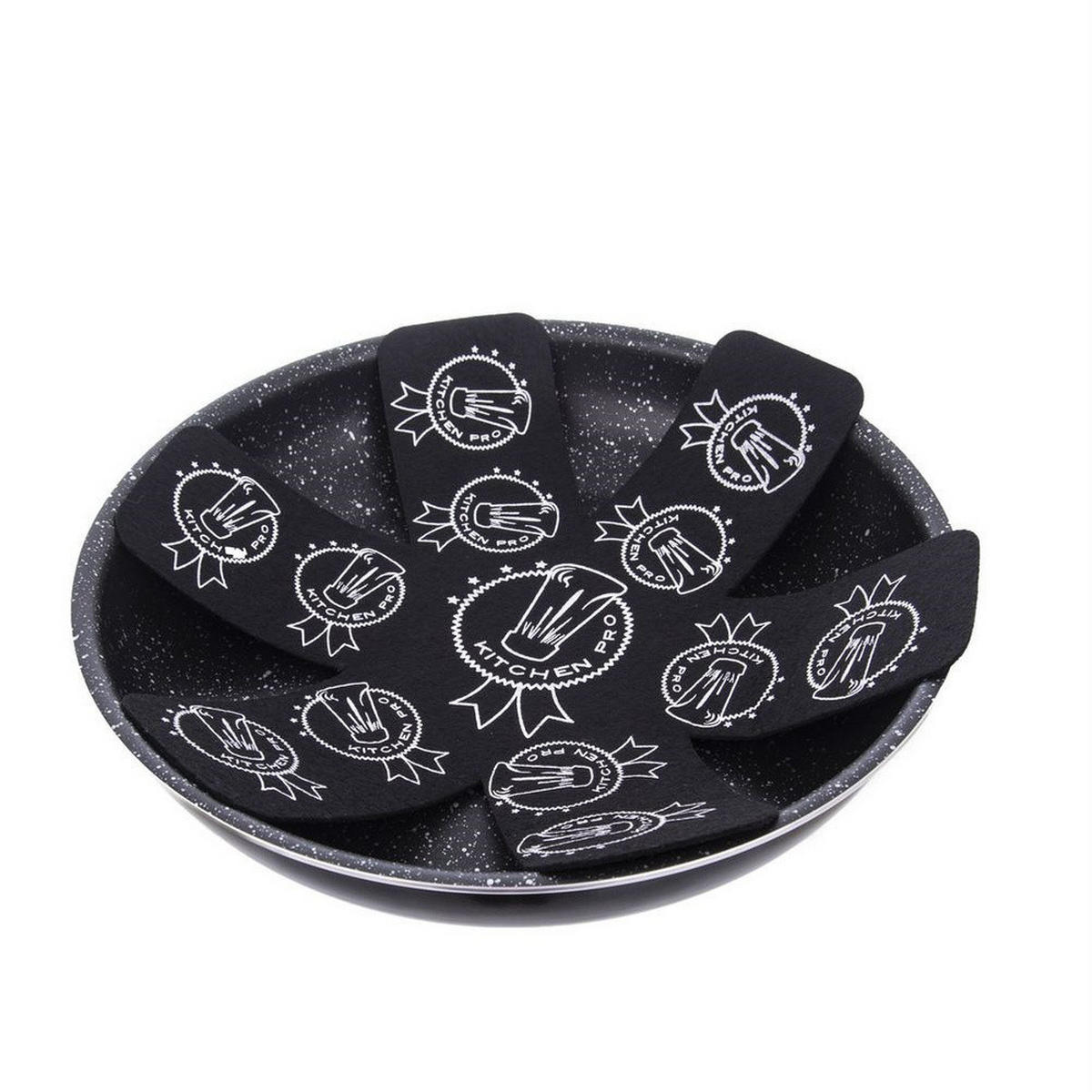 PFANNENTRENNER Filz-Schutz 2-teilig Grau - Grau, Textil (32/0.5/32cm) - Orion 