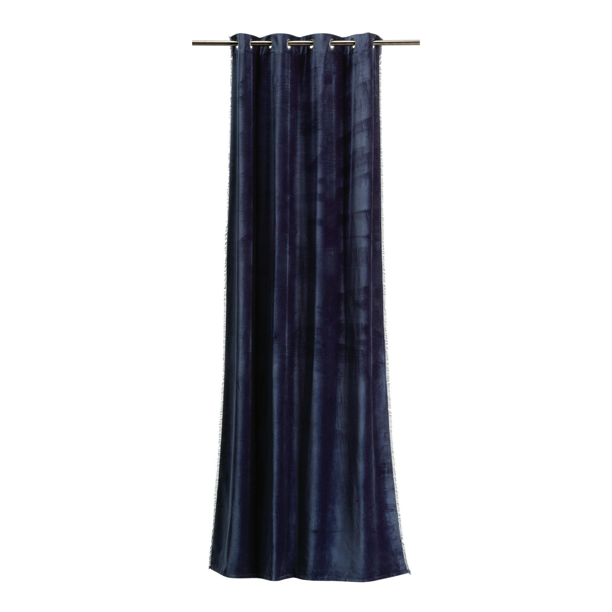 VORHANG Fara marine 135 x 280 cm - Dunkelblau, Textil (135/280cm) - Vivaraise