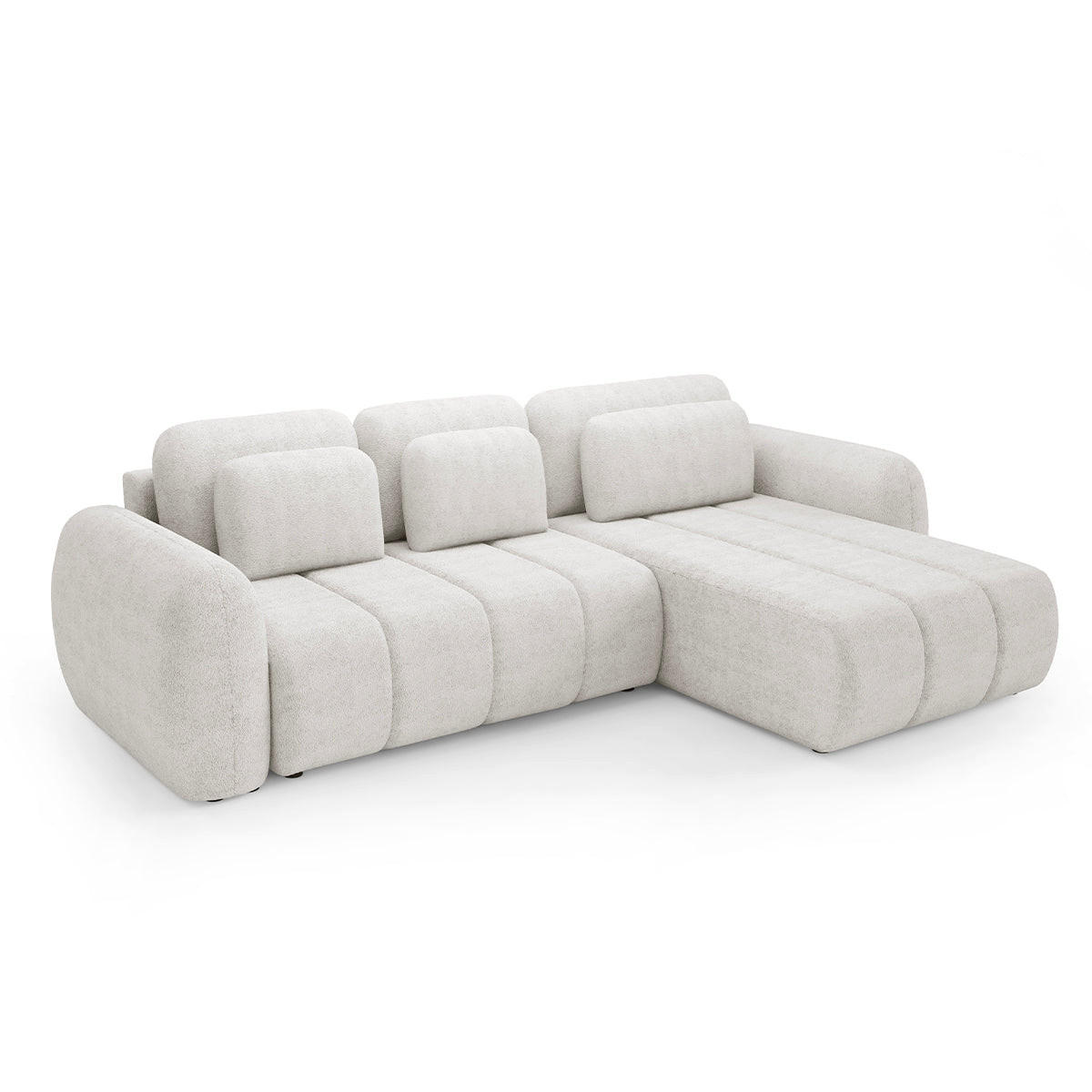 ECKSOFA Cesar 3 Sitzplätze Weiß - Weiß, Holz (304/190cm) - Petits-meubles