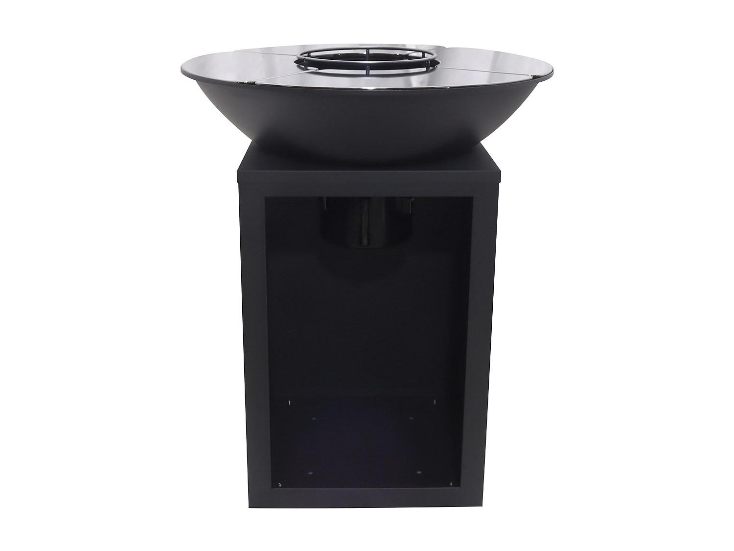 GRILL - 80 cm x 80 cm - metall - schwarz Ignos - Schwarz, Metall (80/95/80cm) - Vente-Unique