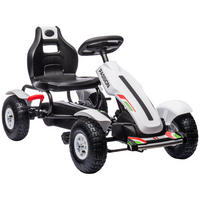 KINDER-GOKART Kunststoff Metall Weiß - Weiß, Kunststoff (117/58/61cm) - HOMCOM