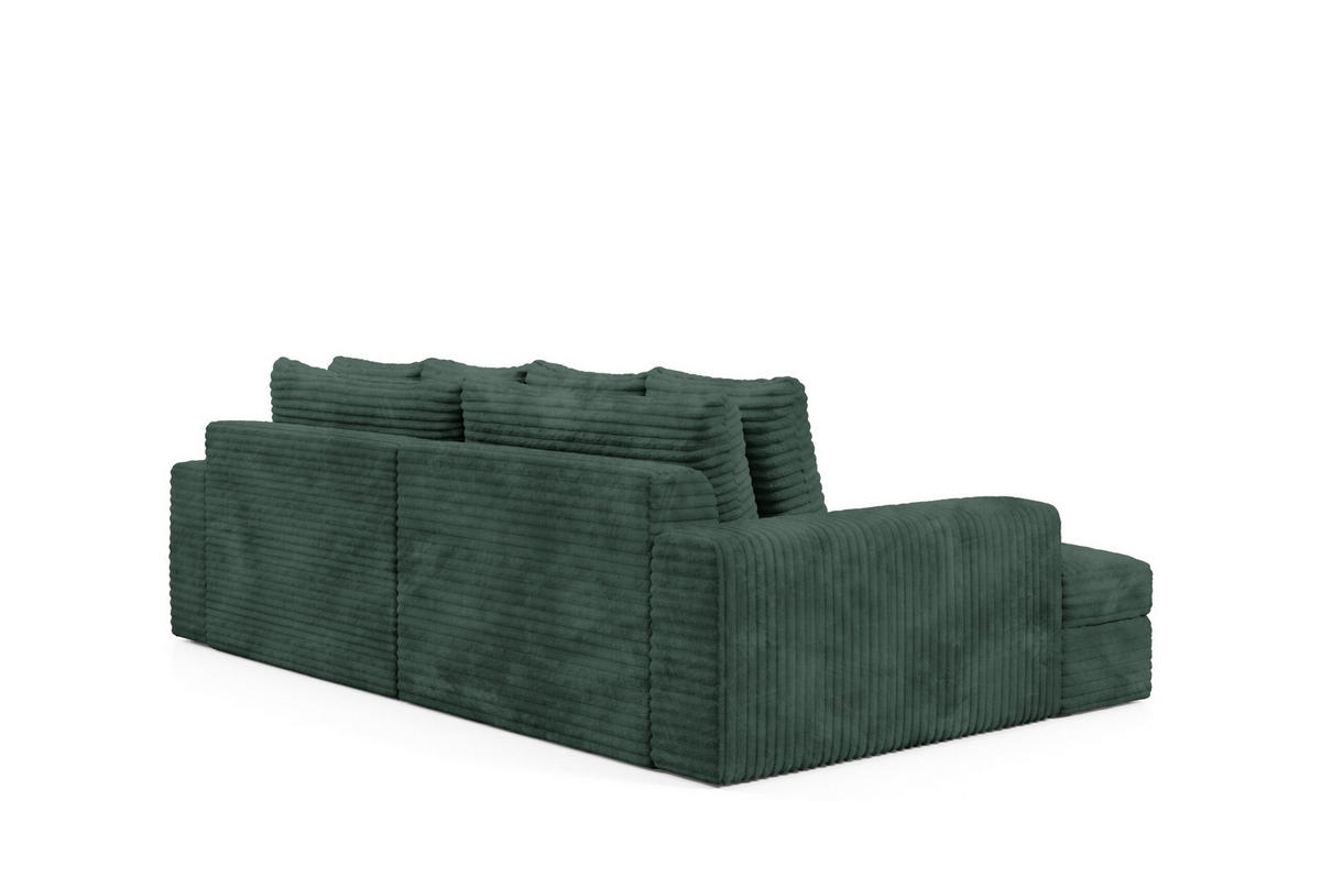 SCHLAFSOFA Premium Extra Komfort Grün - Schwarz/Grün, Holz/Holzwerkstoff (272/42/167cm) - Furnisell