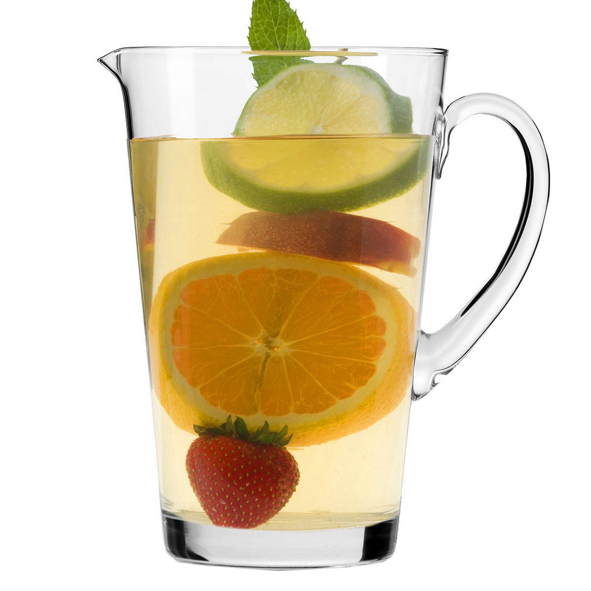 WASSERKRUG, 1 Stk., 1000 ml, Handgemacht - Transparent, Glas (1L) - Krosno Glass