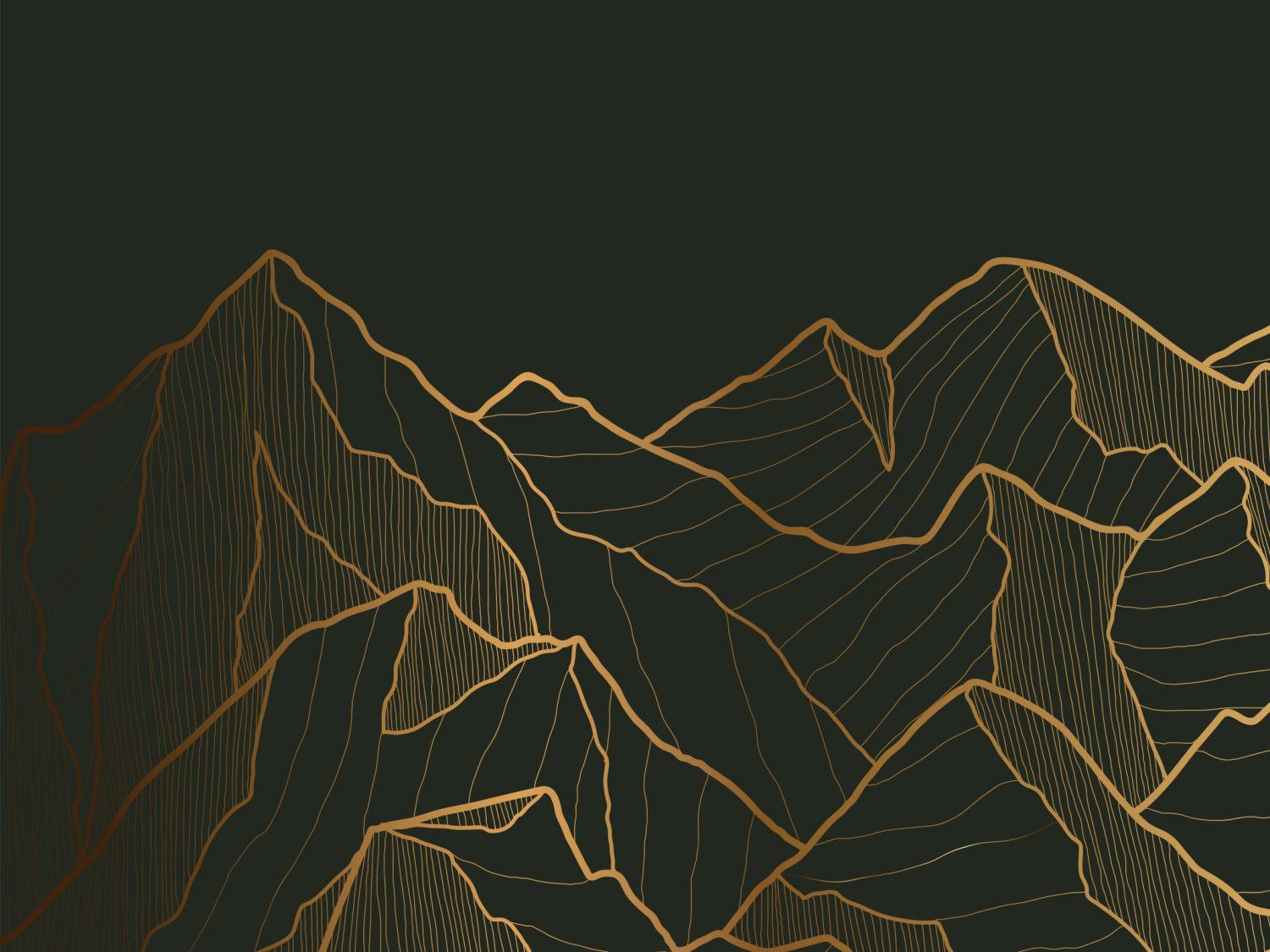 FOTOTAPETE Berglandschaft 375 x 270 cm - Schwarz, Papier (375/270cm) - Sanders & Sanders
