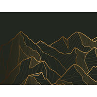 FOTOTAPETE Berglandschaft 375 x 270 cm - Schwarz, Papier (375/270cm) - Sanders & Sanders