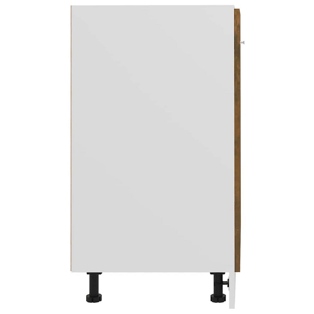 UNTERSCHRANK LYON RÄUCHEREICHE 60X46X81,5 CM HOLZWERKSTOFF - Dunkelbraun/Schwarz, Holz (60/81.5/46cm) - vidaXL