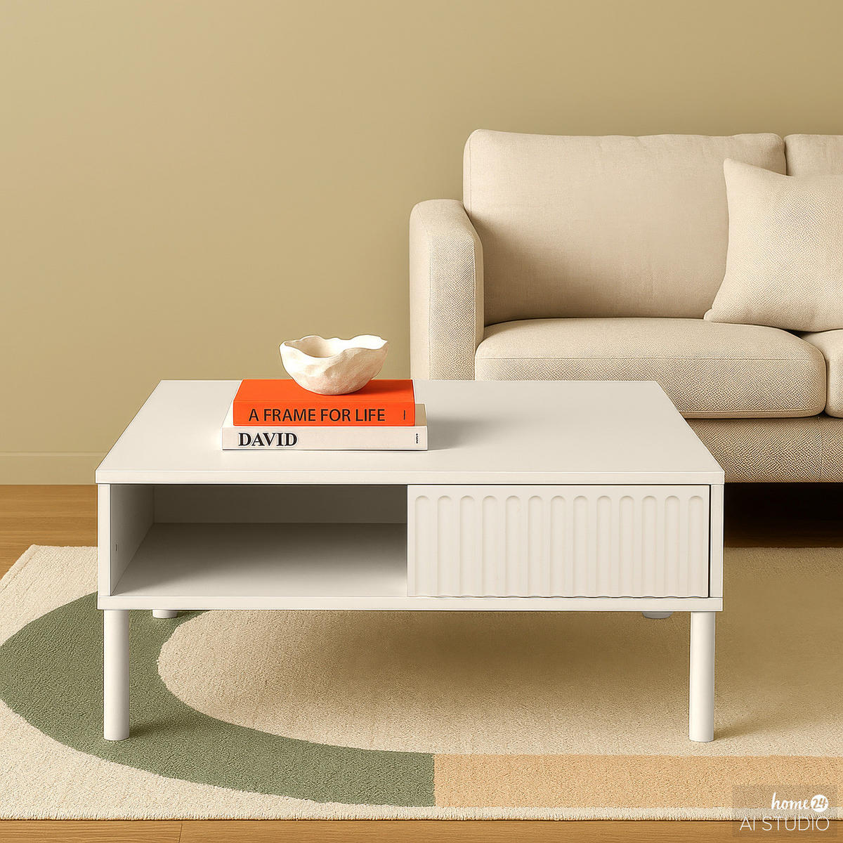COUCHTISCH - Kaschmir, Holz/Holzwerkstoff (80/80/40cm) - home24