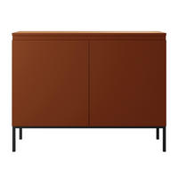 SIDEBOARD Bemmi Ziegelrot mit Metallbeinen 100 cm - Dunkelorange/Schwarz, Holzwerkstoff/Metall (100/77/35cm) - Selsey