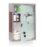 MEDIZINSCHRANK - Multicolor, Glas/Metall (30/45/12cm) - Relaxdays