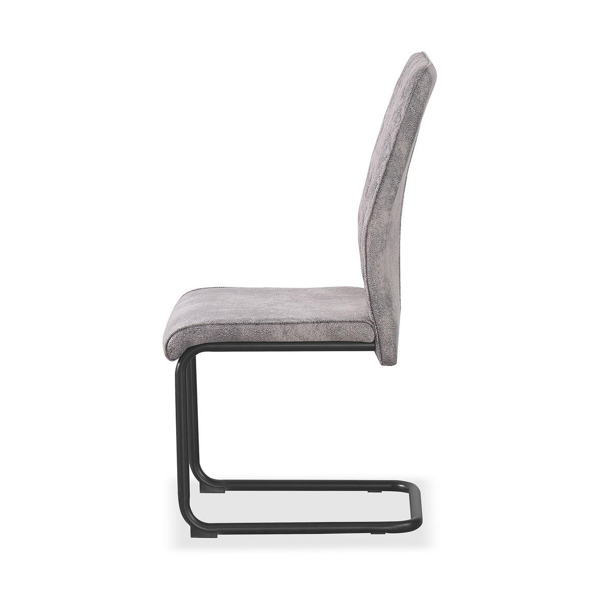 SCHWINGSTUHL THEO Grau 4 Stück - Grau, Textil/Metall (44/98/58cm) - B&D Home
