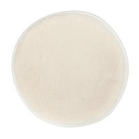 SITZKISSEN Merino Schurwolle Weiches Wollkissen Rund 40/40 cm - Weiß, Fell (40/40cm) - Provellus