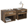 NACHTTISCH MARY 2ER-SET - Dunkelbraun, Holzwerkstoff (42/38/30cm) - CARO-Möbel