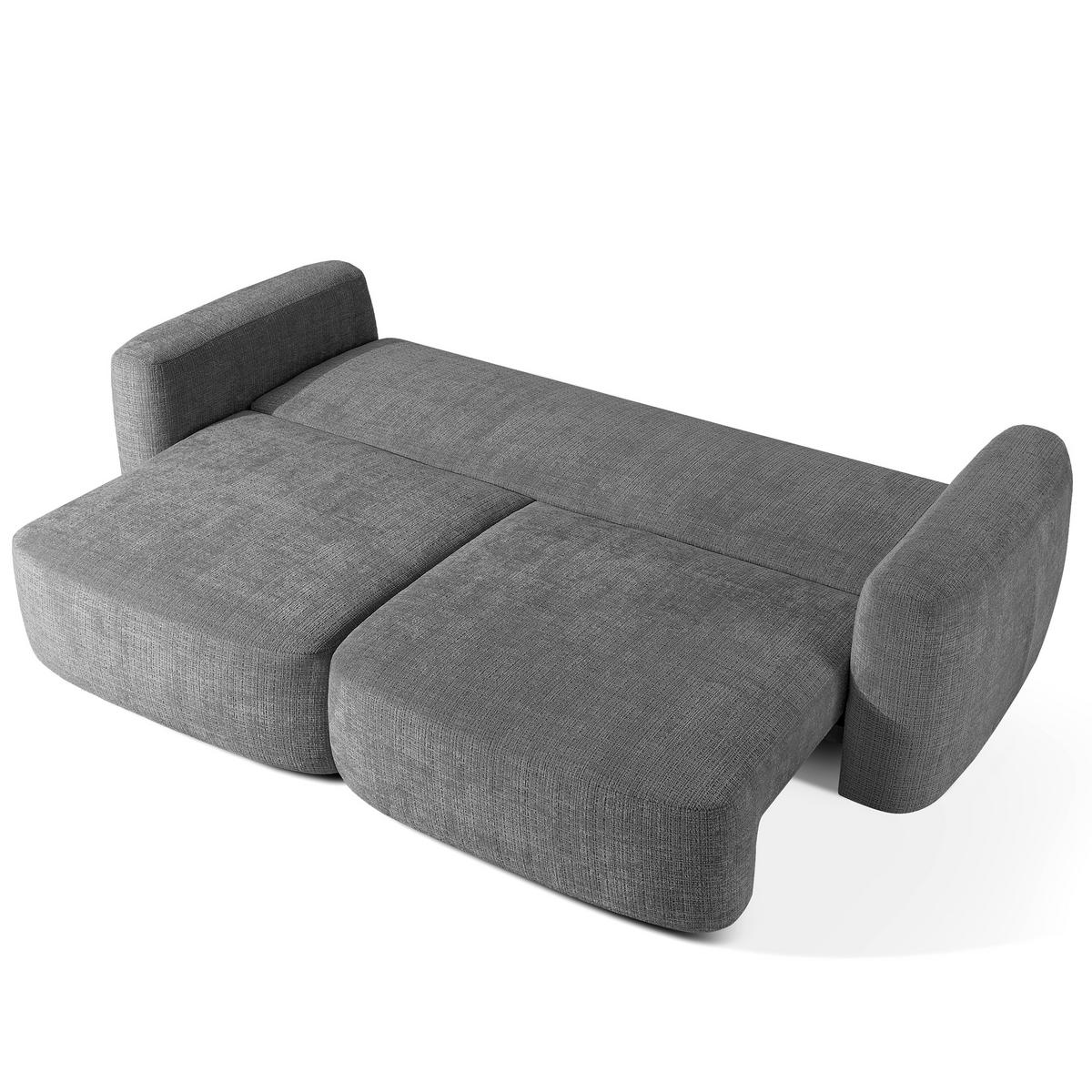 SITZGARNITUR ELOSA - Dunkelgrau, Holz/Textil (245/85/115cm) - KONSIMO®