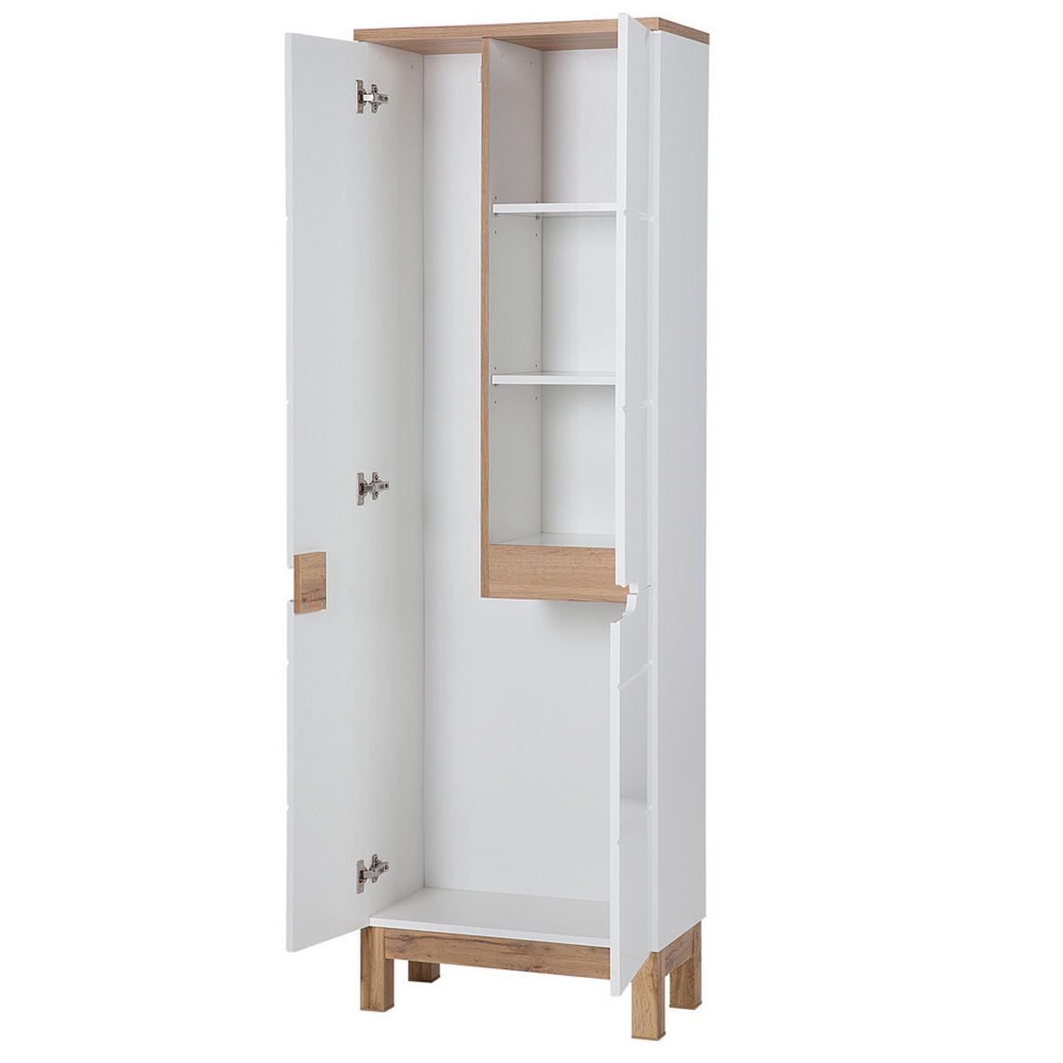 HOCHSCHRANK Solna-56 - Weiß, Holzwerkstoff (60/187/33cm) - Lomado