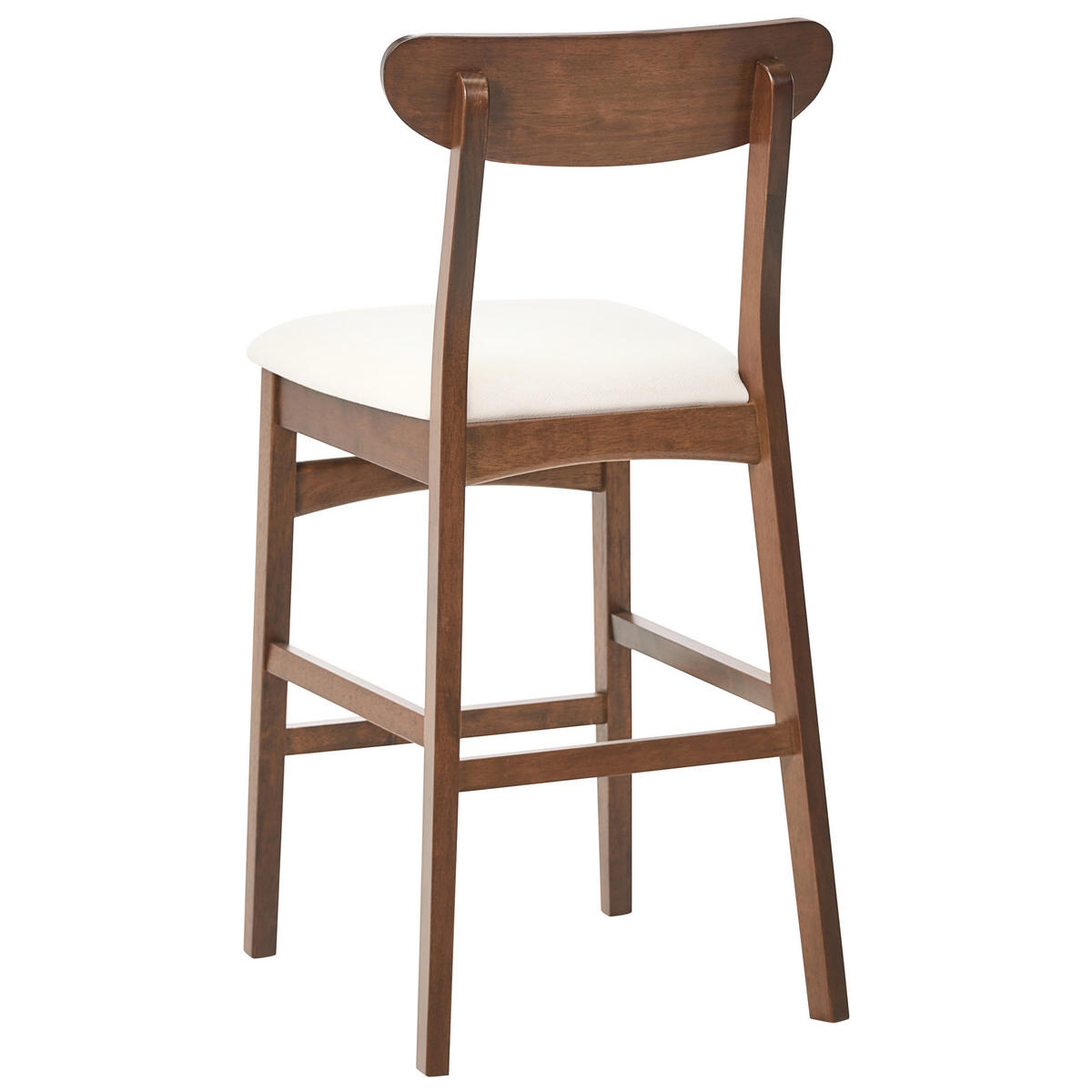 BARSTUHL 2er-Set Holz Braun/Hellbeige Doyle - Beige, Holz (44/93/52cm) - Beliani