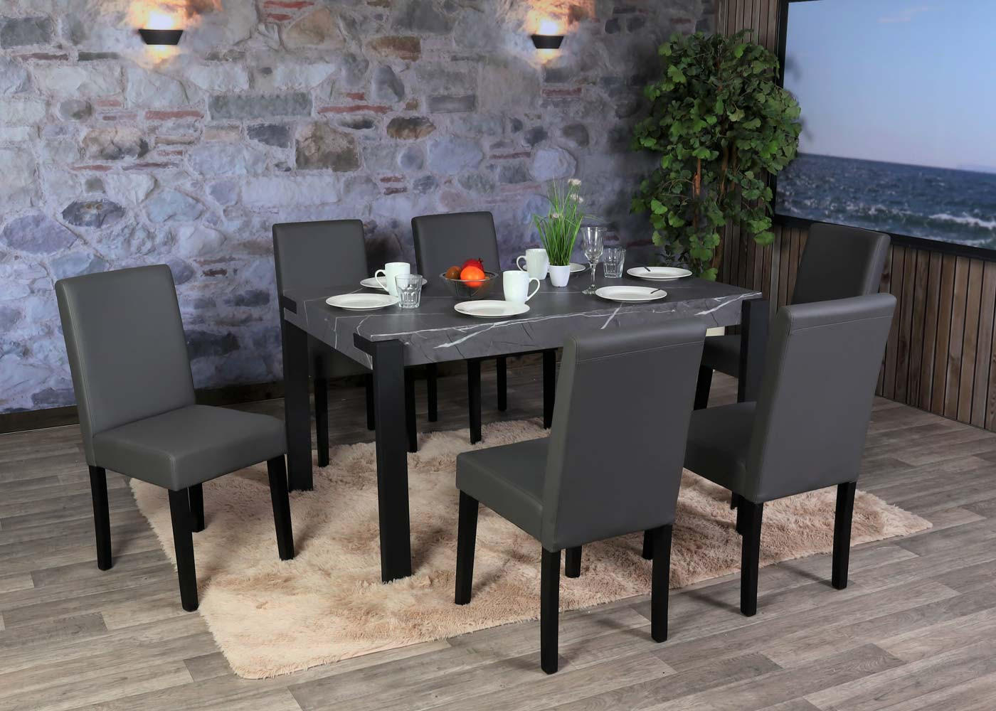 ESSTISCH rechteckig Grau - Grau, Holzwerkstoff (80/140/76cm) - MCW