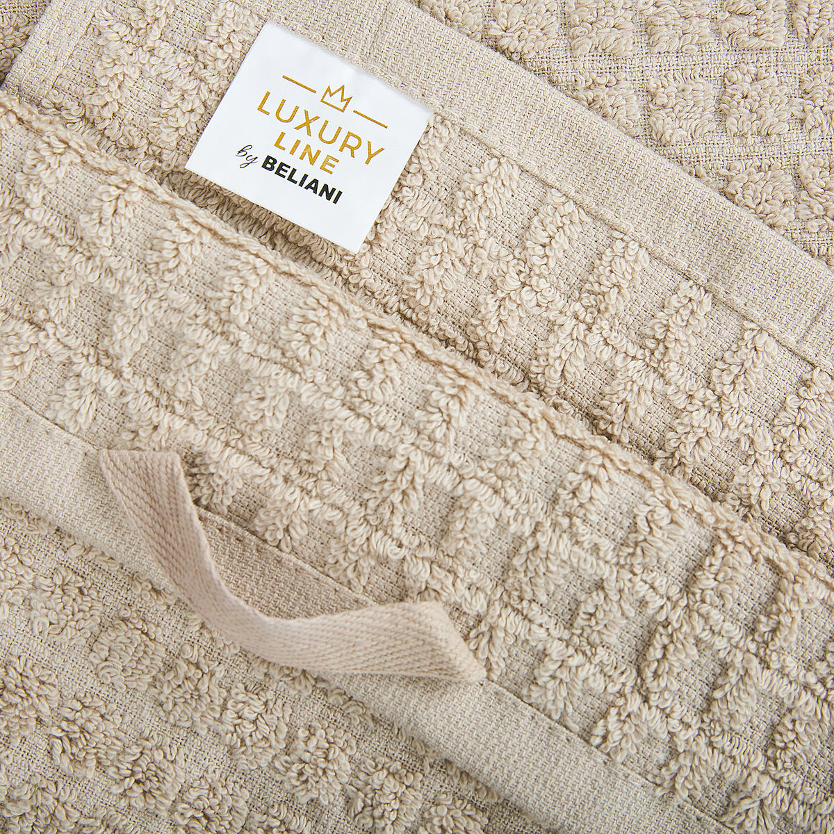 BADEHANDTUCH 11-teiligBeige Atai - Beige, Textil (70/140cm) - Beliani