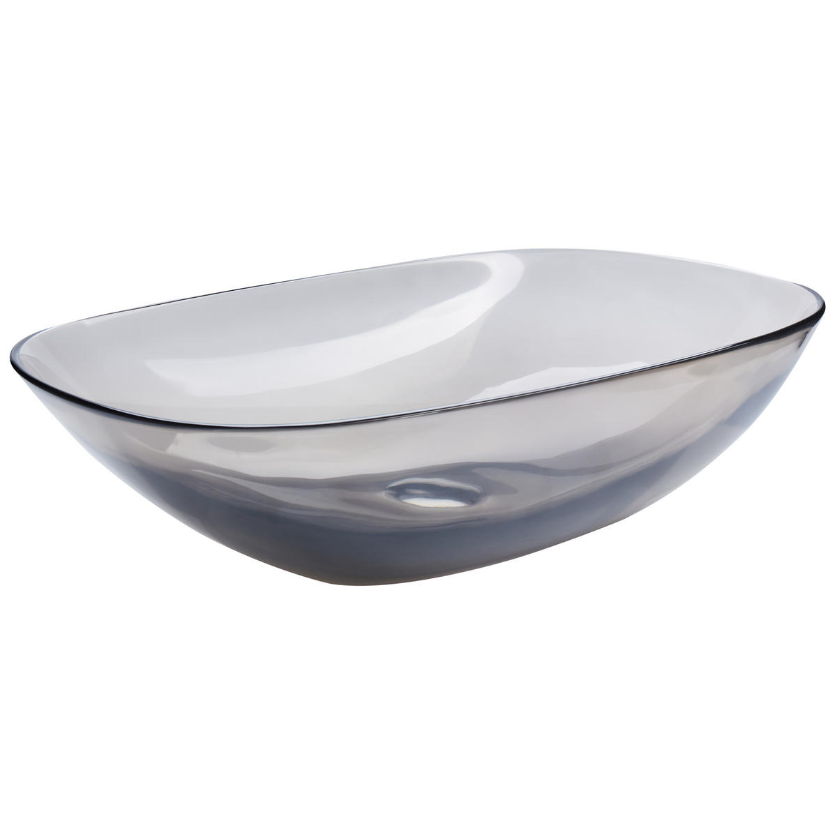 AUFSATZWASCHBECKEN Schwarz 54/36 cm Mineralwerkstoff Moengo - Transparent/Schwarz, Keramik (54/15/36cm) - Beliani